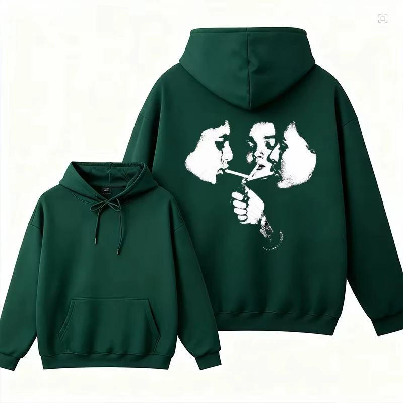 Neuer Trend: 2000er Jahre Herrenmode, Harajuku Gothic-Muster, Sport-Hoodie, Retro-Punk, Hip-Hop, lässige Streetwear – Detail 8