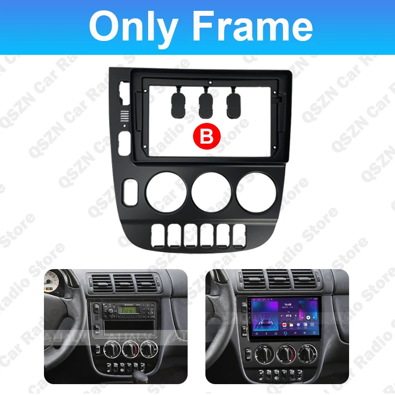 For Benz M-Class W163 ML320 1997-2006 2Din Car Radio Fascia Stereo Frame Plate Adapter Mounting Dash Installation Bezel Trim Kit