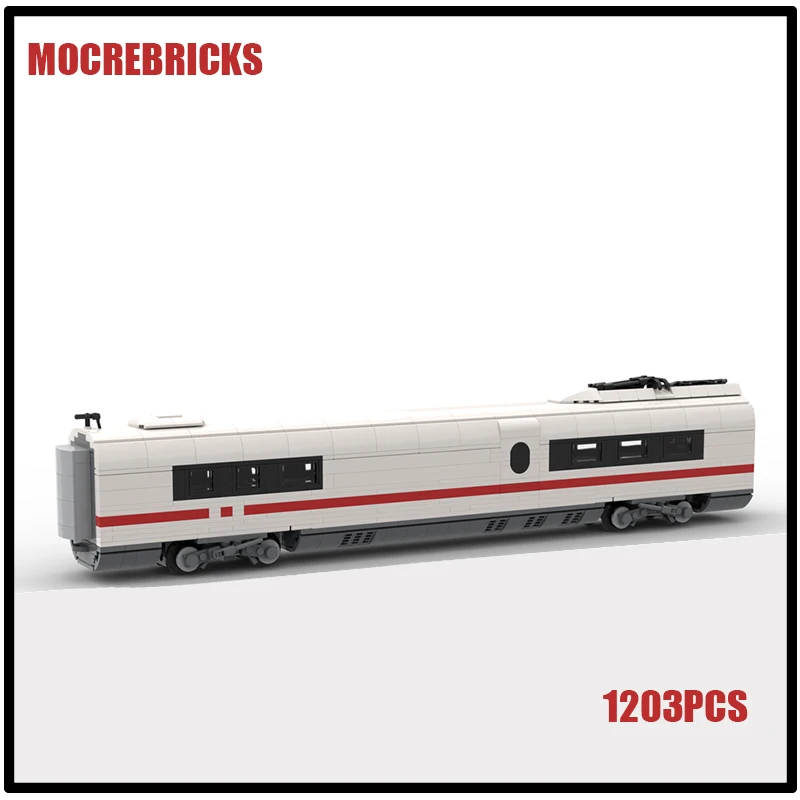 City High-speed Railway DB BR 406 MOC Building Blocks Passenger Express Train Assembly Model DIY Bricks Toy Children\'s Gift