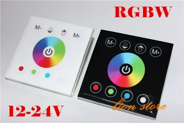 DC12V-24V couleur unique/RGB/RGBW mural Panneau Tactile Contrôleur verre panneau gradateur interrupteur Contrôleur pour LED RVB Bandes lampe