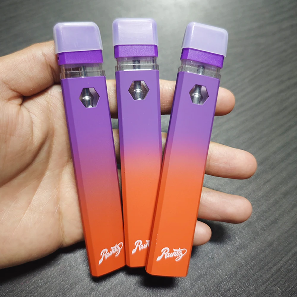 5pcs Runty X Litty E Cigarette Kits Vape Pen 280mah Recharegeable USB Charger 1ml Runtz Vaper Empty Pod for Thick Oil Cartridges