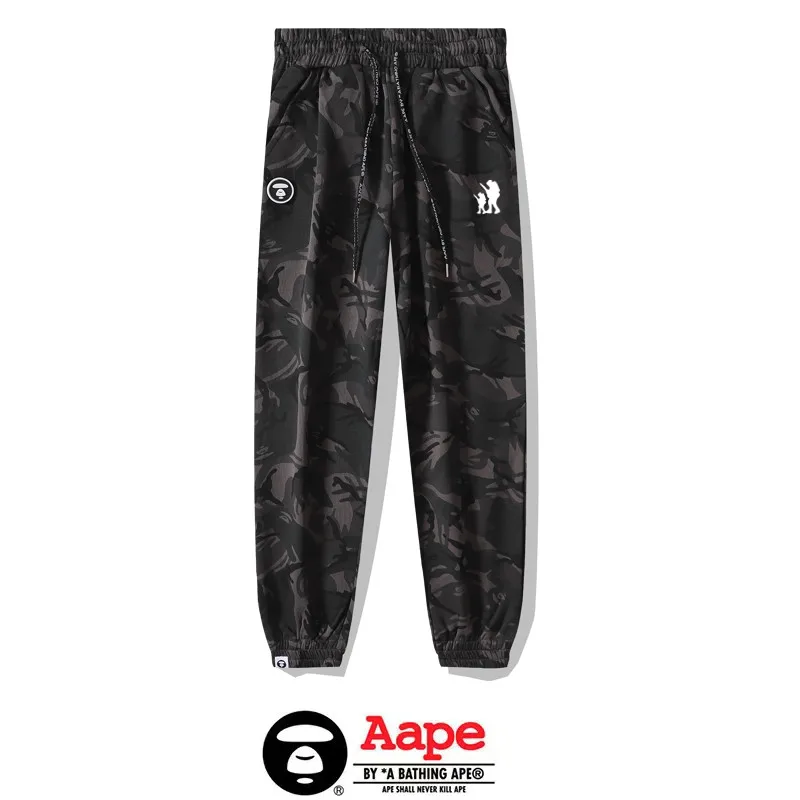 

New Aape Men's Sports Pants Spring Autumn Male Loose Fitting Leggings Running Training Casual Pants Fashion Outfit Trousers