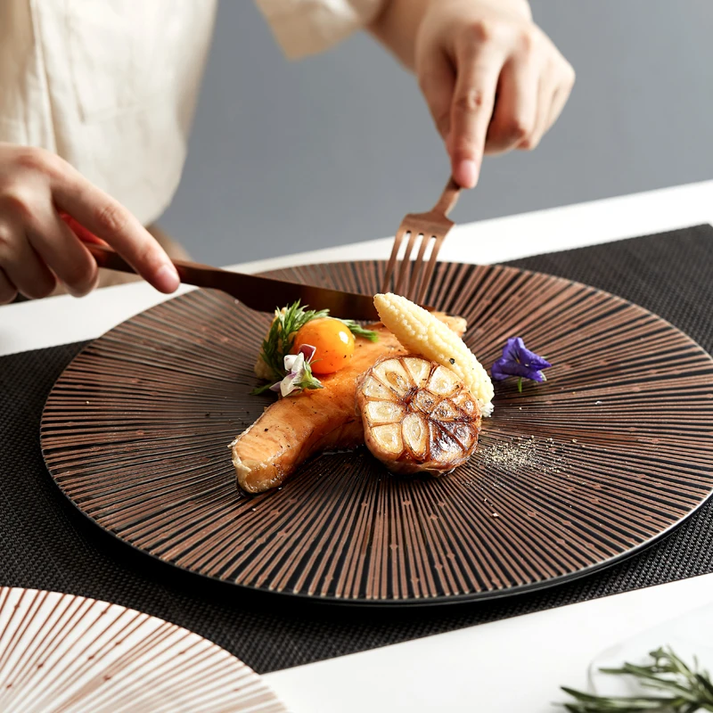 

Creative Cerc Western Dinner Plate Ресторан Sle Стейк Презентация Di Японская Кухня Размер для взрослых 0,75 дюйма