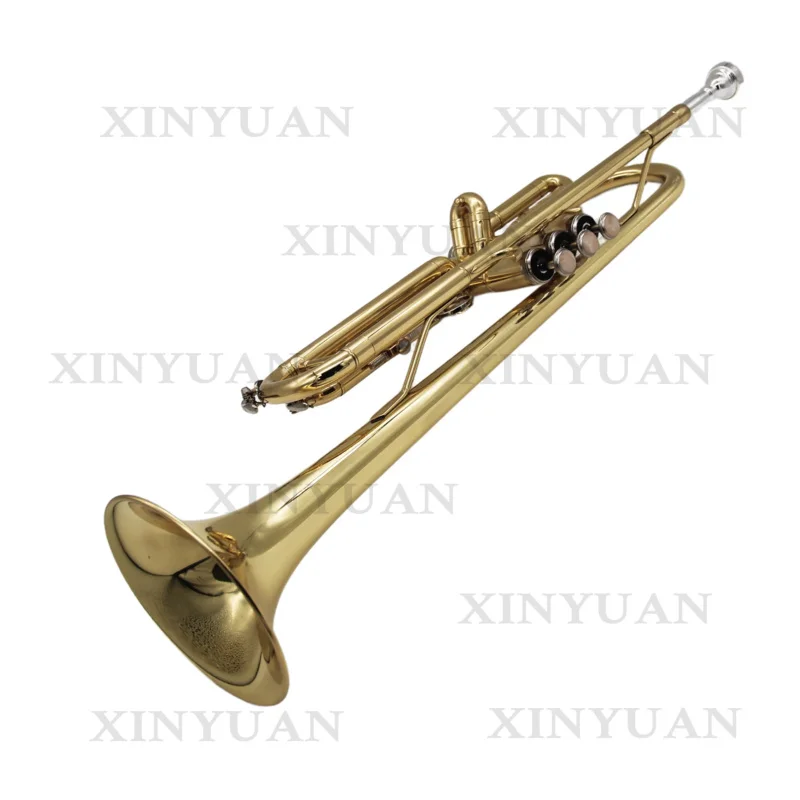 Trumpet, High Quality Cheap Musical Instrument from Chinese Factory, Comes with Case and Bag, Support Wholesale Supply