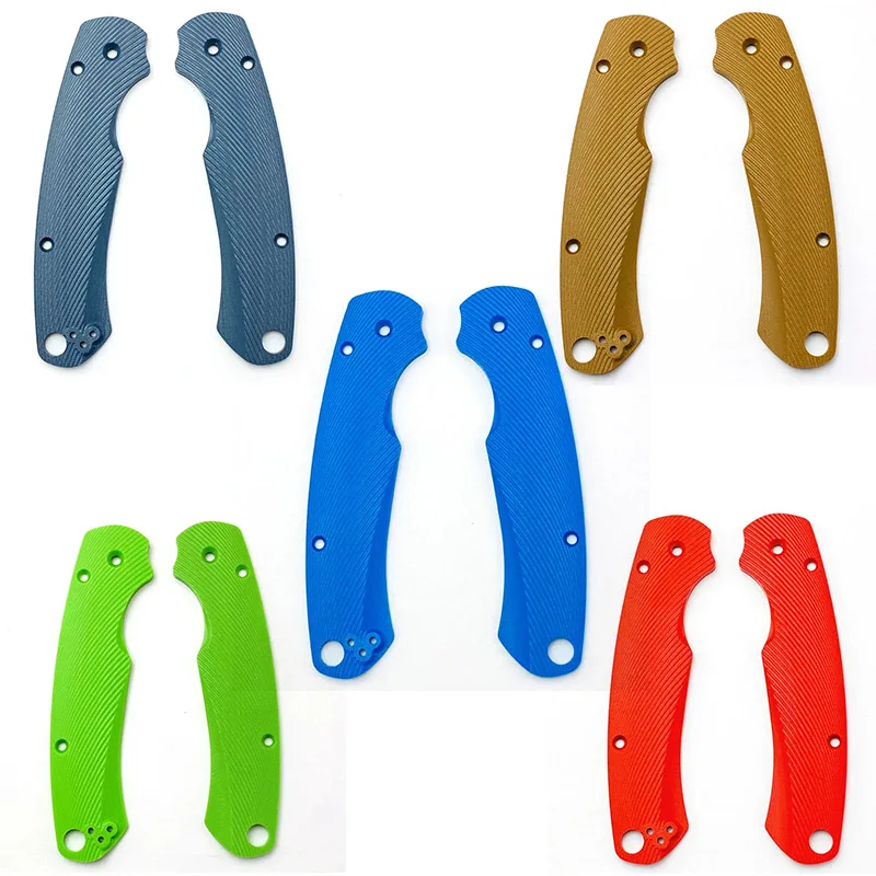 11Colors Fold Knife G10 Material Handles Grip Patches for Spyderco Paramilitary 2 C81 PARA2 PM2 Scales DIY Make Accessories Part