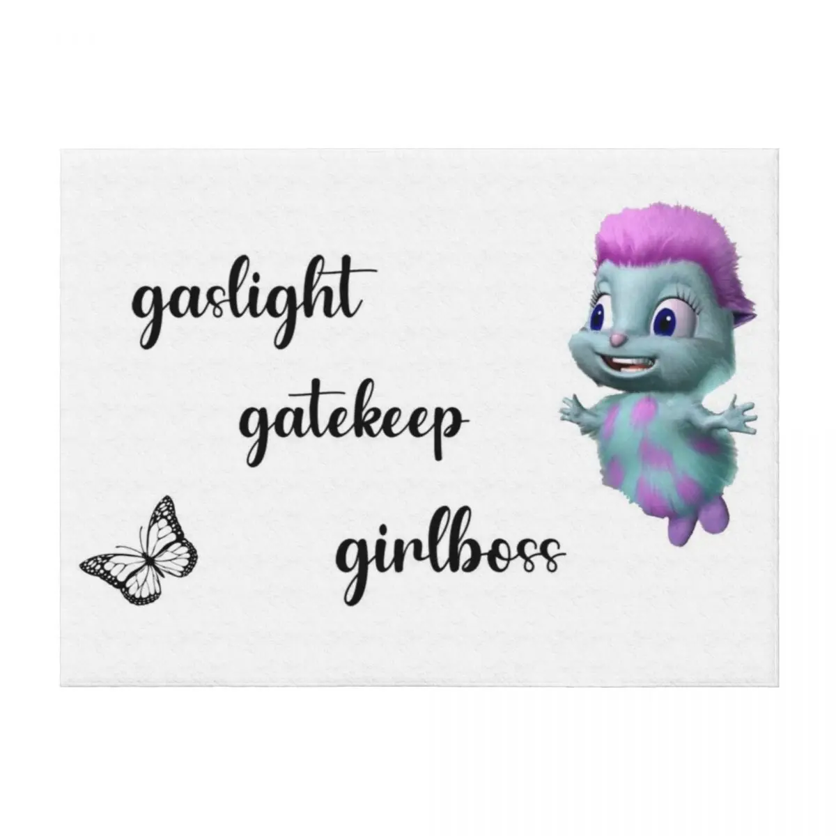 

Bibble says gaslight, gatekeep, girlboss Throw Blanket Decorative Sofa Thermal wednesday Bed Blankets