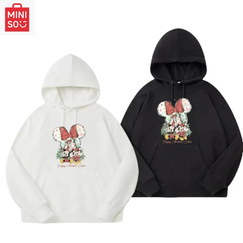 

Мультфильм Диснея с анимационным принтом, высококачественный мужской и женский осенне-зимний удобный повседневный удобный свитер с капюшоном