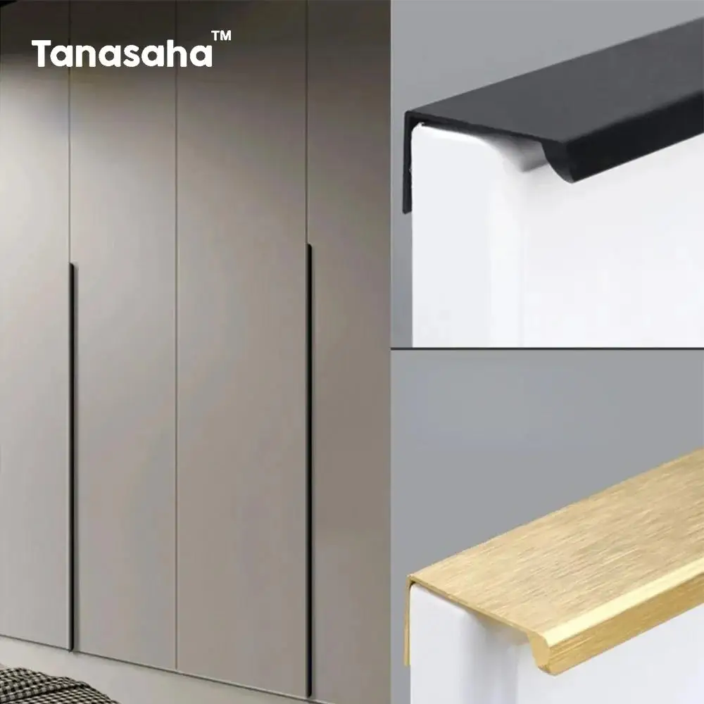 Long Cabinet Handles 1200mm Long Closet Cupboard Pull Aluminium Alloy Brushed Gold Long Closet Wardrobe Cupboard Door Handle