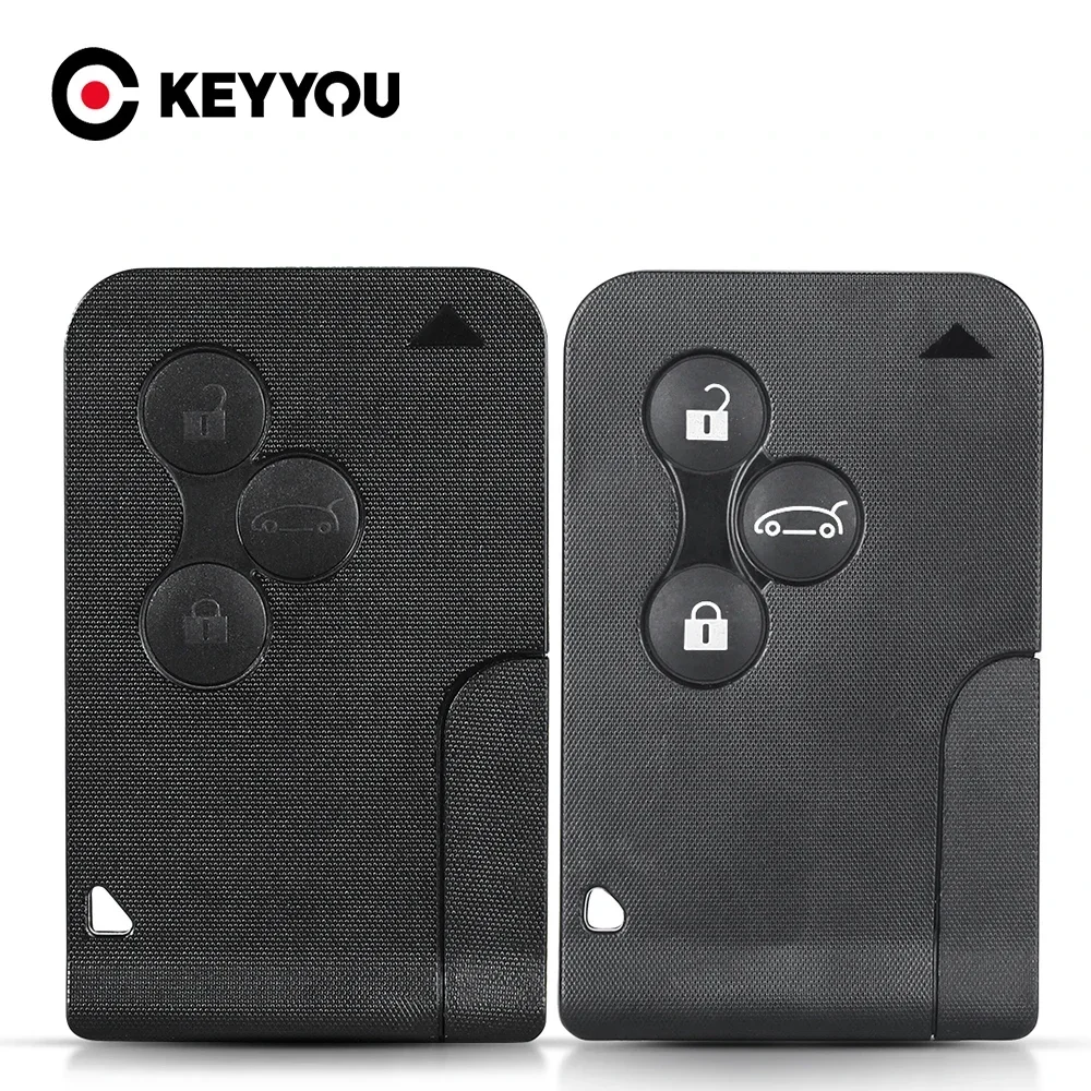 KEYYOU 1PCS NEW For Renault Clio Logan Megane 2 3 Koleos Scenic 3 Buttons Car Key Case Cover With Small Key