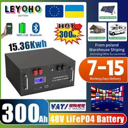 UA STOCK-Batterie Lithium VEPO4, avec BMS Intelligent 8S, Bluetooth, 12V, 140Ah, 24V, 200Ah, 300Ah, 6000 + Cycles, Livraison en 7-15 Jours