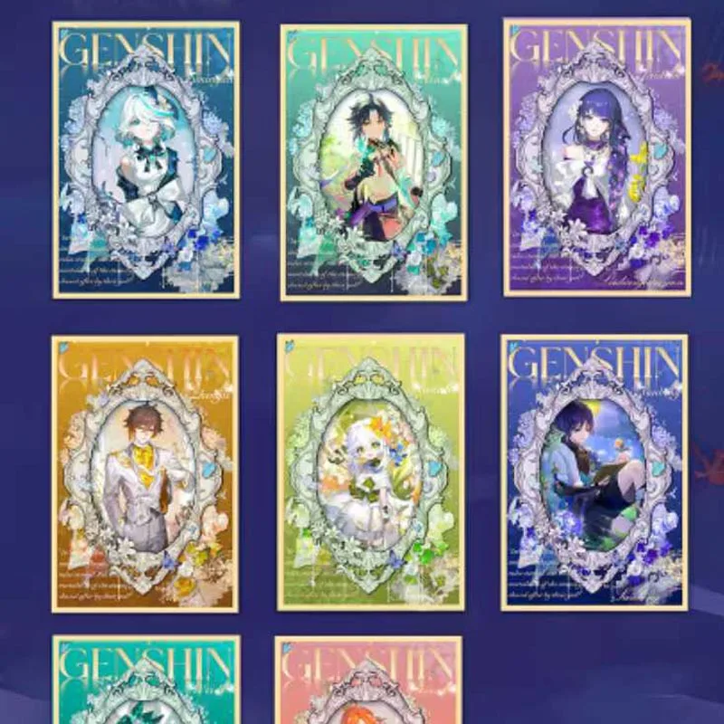 2025 Genshin Impact Collection Cards Box TCG Acrylic Cards Art Board Pack Anime Game CCG Game Gift Playing Toys