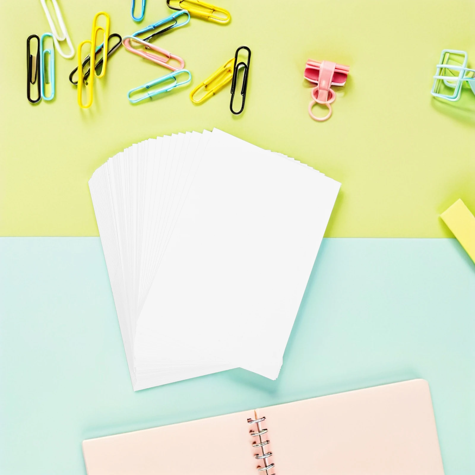 100Pcs White Index Cards Blank Heavyweight Cardstock for Printable Place Cards Table Settings Invitations Craft Projects