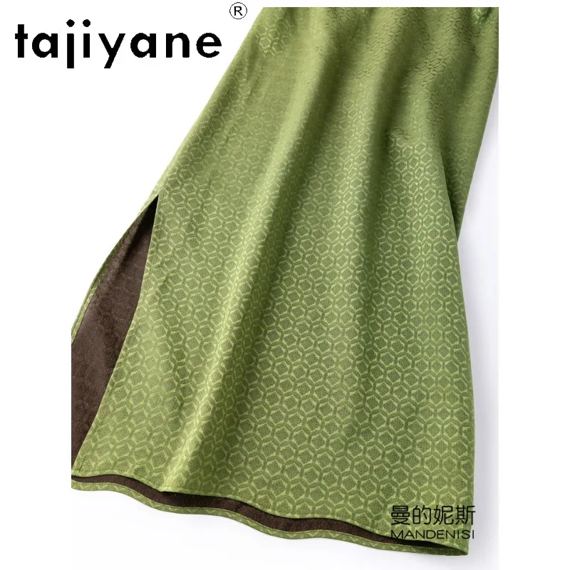 TAJIYANE 100% Mulberry Silk Women's Skirts Jacquard Summer Clothes Bodycon Skirt for Women Straight Skirts Elastic Waist Юбка