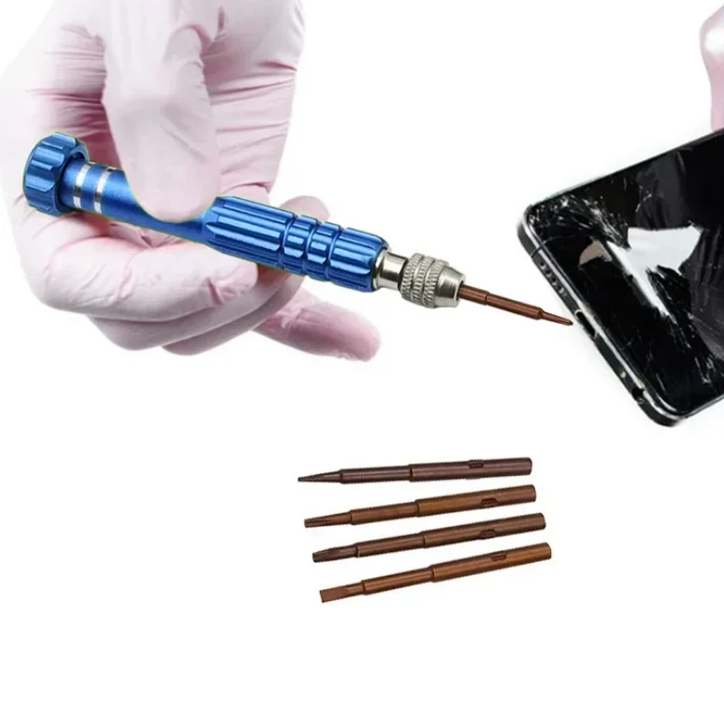 Portable 5‑in‑1 Aluminum Alloy Multi‑function Screwdriver Set Precision Repair Screwdriver Kit for Phone Watch Glasses