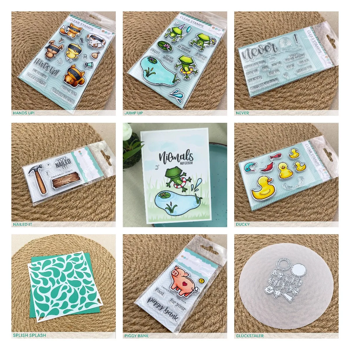 Nette Kleine Tiere Serie Schneiden Stirbt Briefmarken Und Schablone Sammelalbum Tagebuch Dekoration Präge Vorlage DIY Gruß Karte