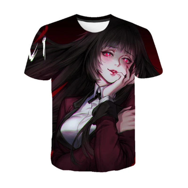 ​​​2024 New Japanese Anime Kakegurui T-shirts Japan Harajuku Style Trend Fuuny Tops Men Women 3D Printed Outdoor Casual T Shirt