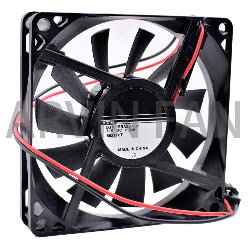 Brand New Original DJT80RBAS5-S02 8cm 80x80x15mm 8015 80mm Fan DC12V 0.04A Refrigerator Built-in Cooling Fan