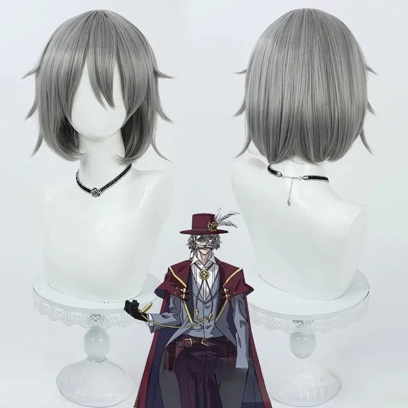 Peluca de Cosplay de Anime Jack The Ripper Shuumatsu No Valkyrie: Record of Ragnarok, pelucas sintéticas resistentes al calor para Halloween