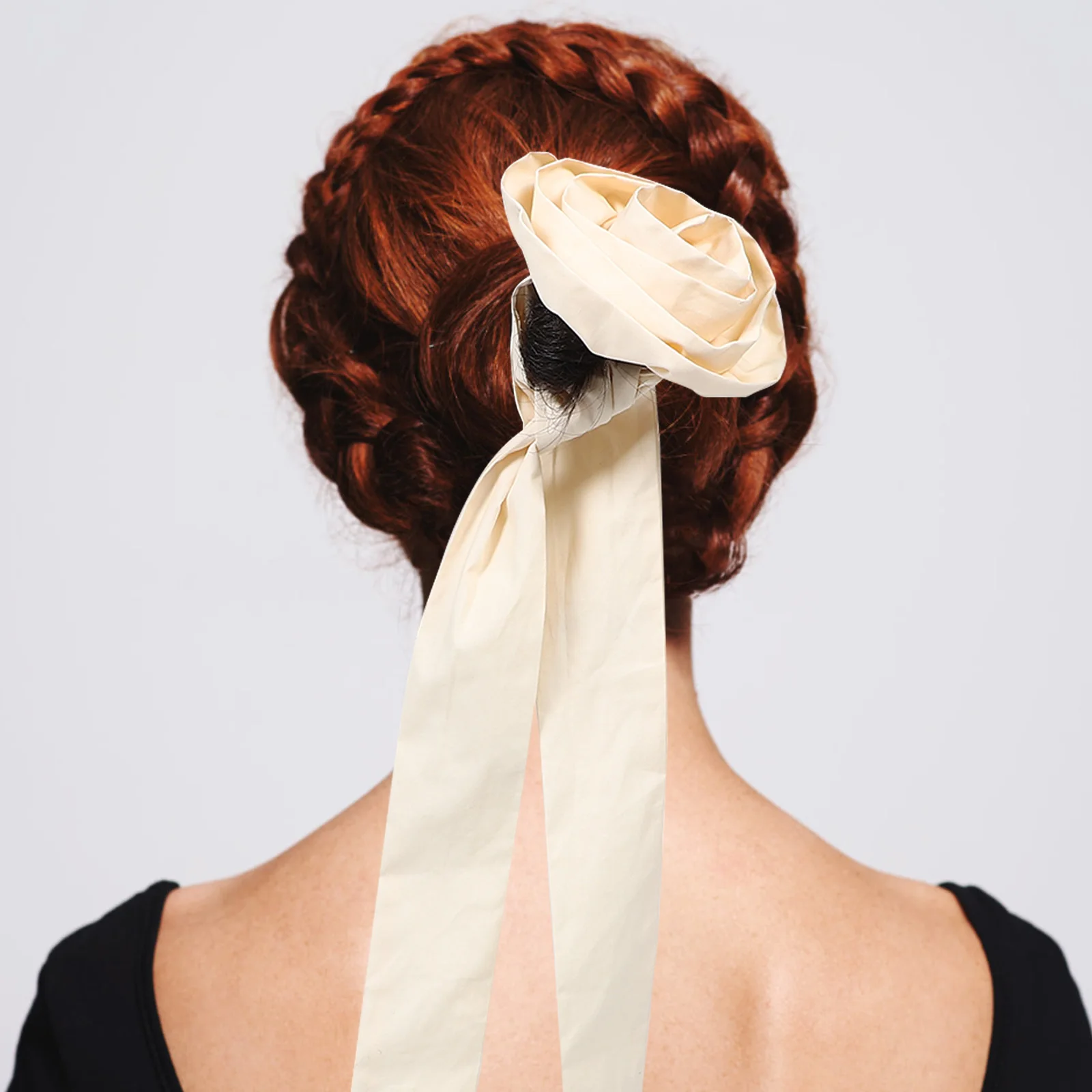 

Big Flower Streamer Ring Ribbon for Floral Pattern Accessories Women Girls Hair Pieces Styling Hair Tie Long Lasting Comfortable
