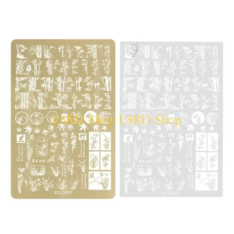 L8RD Art Stamping Temeplates Summer Spring Art Stamping Plates Images Plates Manicuring DIY Printing Tool
