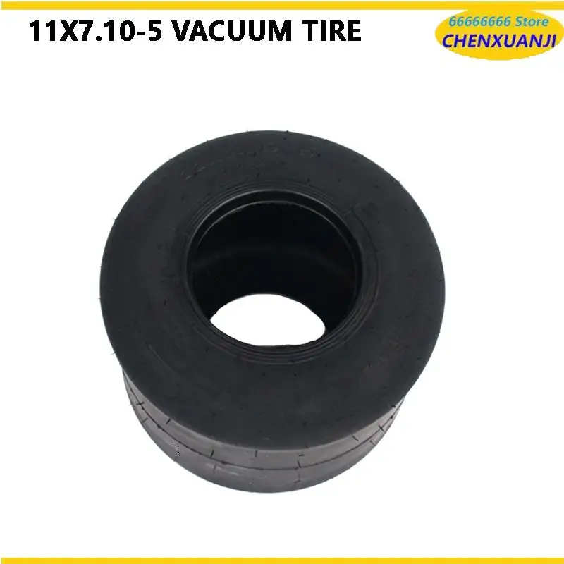 

Smooth Tread 11x7.10-5 Tubeless Drift Tire designed for Rear Wheel Kart and ATV Use