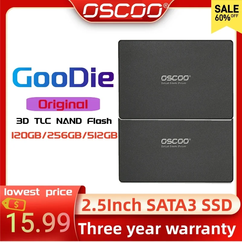 OSCOO Goodie Original SATA3 unidad de estado sólido 120GB 256GB 240GB 512GB HDD SSD disco duro para ordenadores portátiles