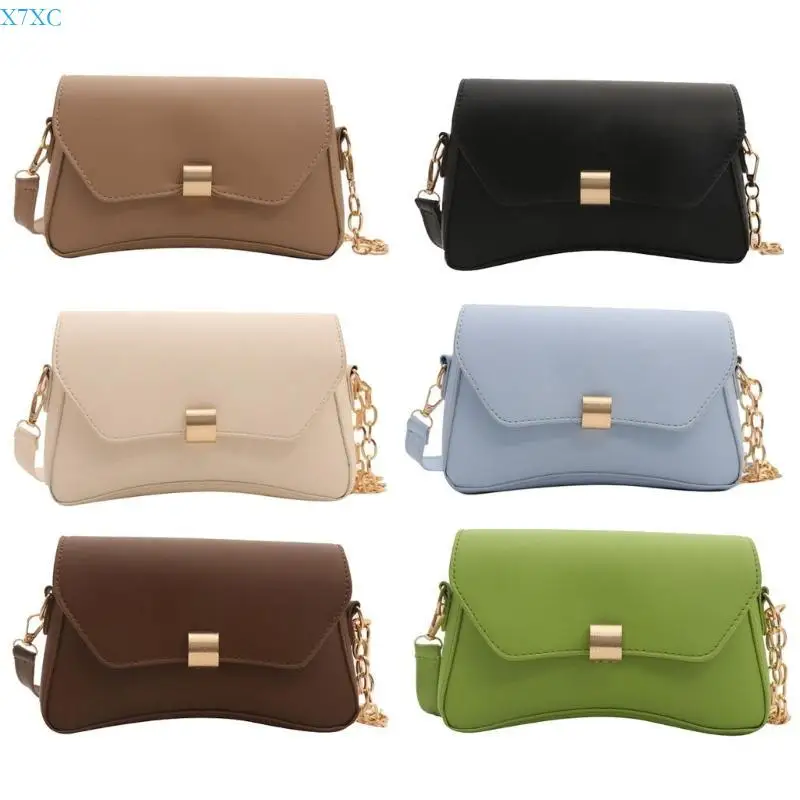 

X7XC Women Armpit Bag Fashion Handbag All-matching Crossbody Bag Stylish Commuting Bag Chain Shoulder Bag for Daily Travel