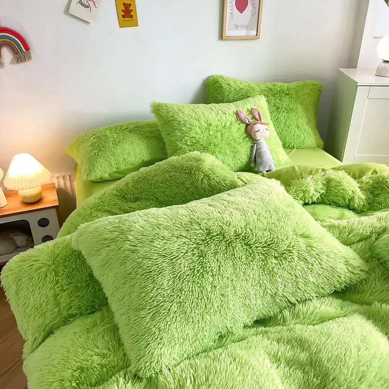 

Long Shaggy Throw Blanket Bedding Sheet Large Size Warm Soft Thick Fluffy Sofa Sherpa Blankets Pillowcase Comforter Cover