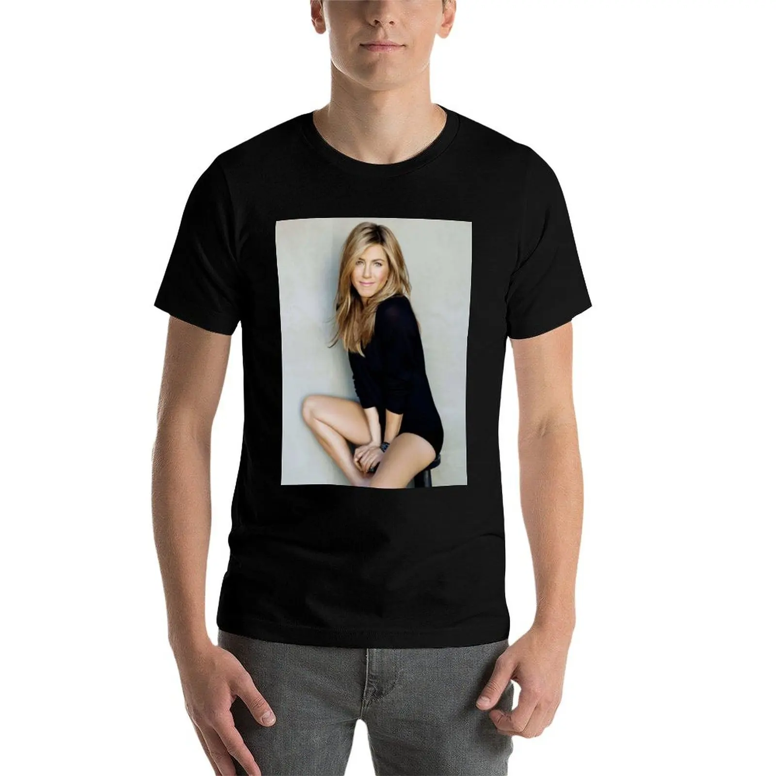

jennifer aniston 04 T-Shirt t shirt man plain t shirts for man graphic funny t shirt man cotton T-Shirt