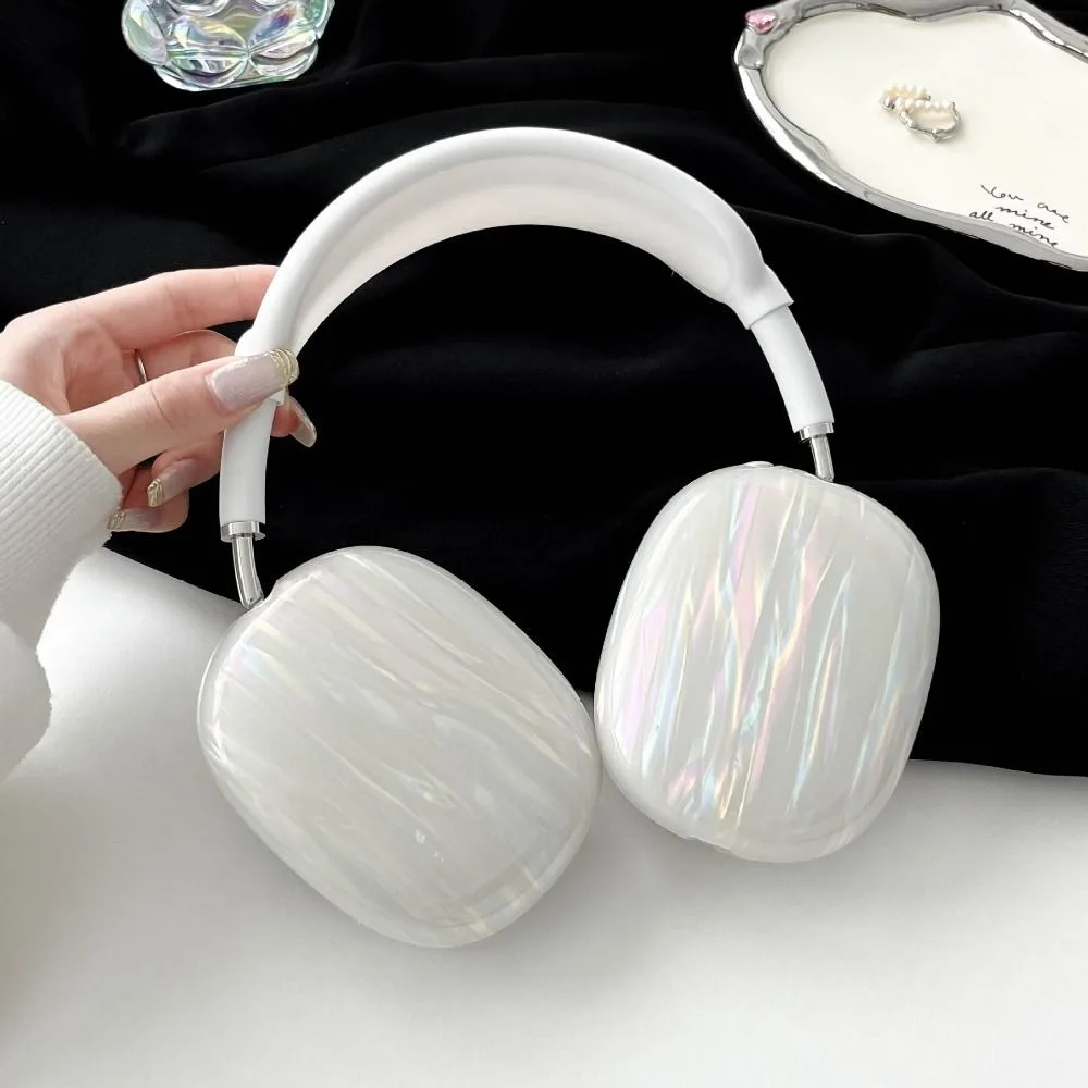 Funda protectora con textura de concha creativa, funda protectora antiarañazos de TPU, funda suave duradera para auriculares para AirPods Max Universal