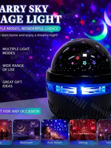 LED星空ナイトライト USBスタームーンプロジェクターランプ 5V 家庭用雰囲気づくり装飾用
