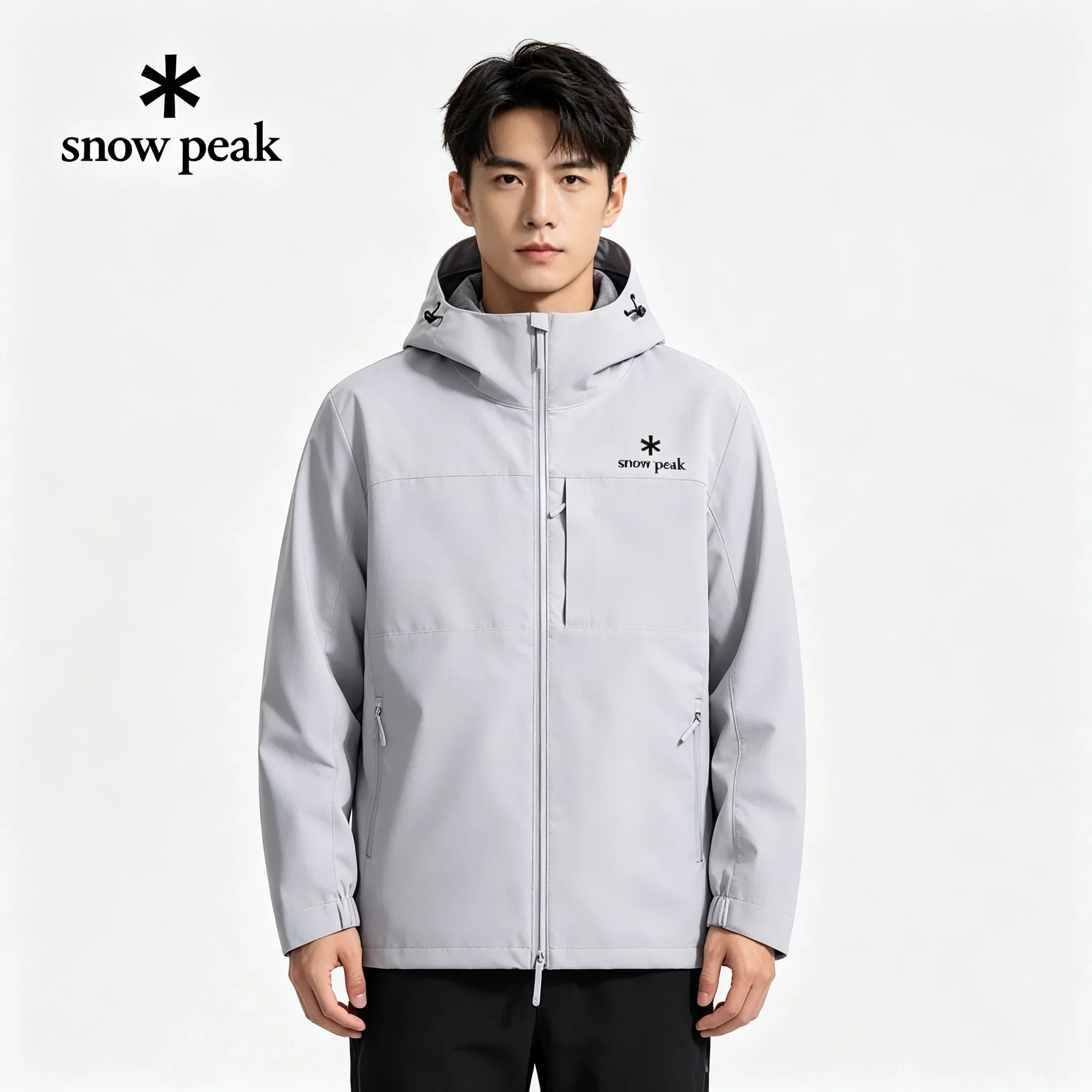 New Snow Peak Spring Autumn Waterproof Outdoor Jackets Letter Print Single-layer Wild Camping Windproof Coat Fashion Sports Tops