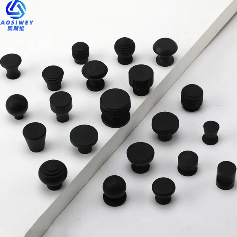 Space Aluminum Single Hole Handle Modern Wardrobe Drawer Round Knob Silver/black/gold Kitchen Cabinet Furniture Small Handle
