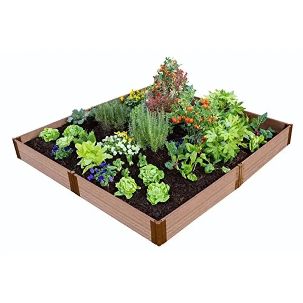 8x8x11 Raised Garden Bed with Textured Finish Eco-Friendly Composite Material Easy Assembly Customizable Design Rot-Resistant 64