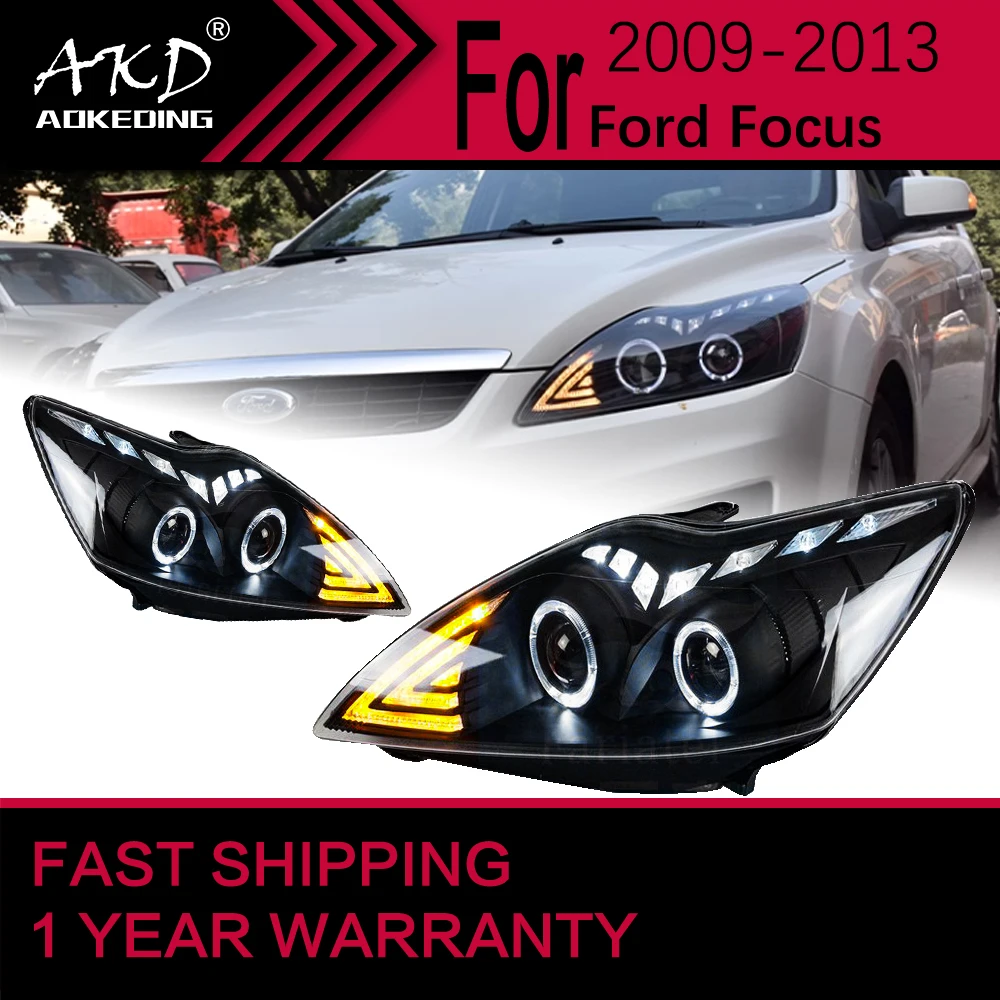 Car Lights for Ford Focus LED Headlight 2009-2011 Focus Head Lamp Drl Projector Lens Automotive Accessories