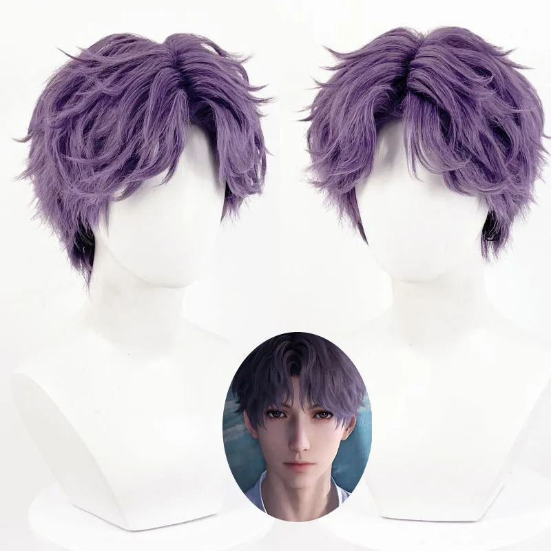 Anime Game Love And Deepspace Rafayel Sylus Xavier Cosplay Synthetic Hair 10-Inch Short Hair Halloween Daily Party Wig Natural