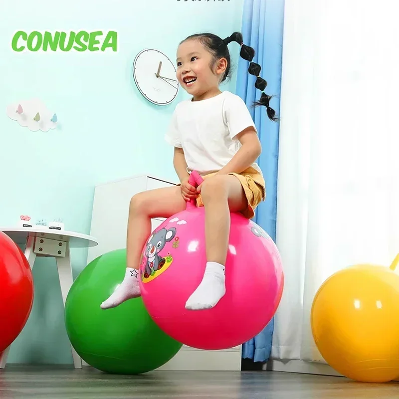 Giocattoli gonfiabili per bambini Palla gonfiabile in corno di capra Palla da salto gonfiabile Allenamento sensoriale morbido, Interazione genitore-figlio