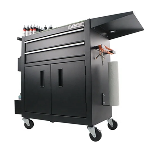 Rolling Trolley Cart for Tattoo and Permanent Makeup Workstation Cabinet with Accessories