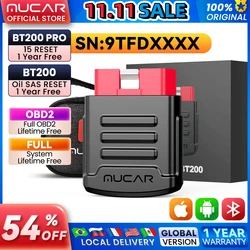 Mucar BT200 Automotive Diagnostic Tools Obd 2 Bluetooth Wifi Scanner Voor Alle Auto 'S Auto Obd2 Tester 15 Resets Diagnose