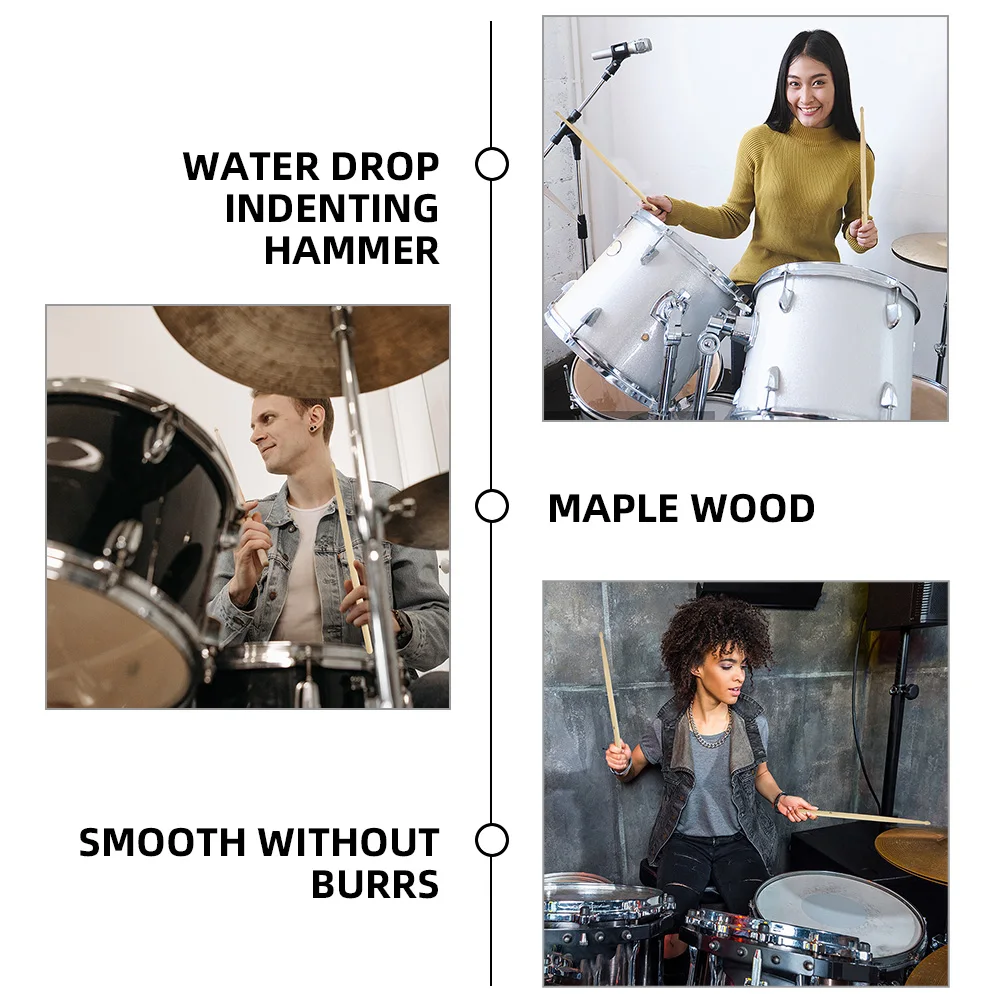 

4 Pcs Maple Sticks Tongue Working Mallet for Drum Percussion Marimba Mallets Musical Instrument