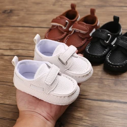 Baby Boy Shoes PU Leather Formal Shoes Soft Sole Newborn Polo Set Toddler Baptismal