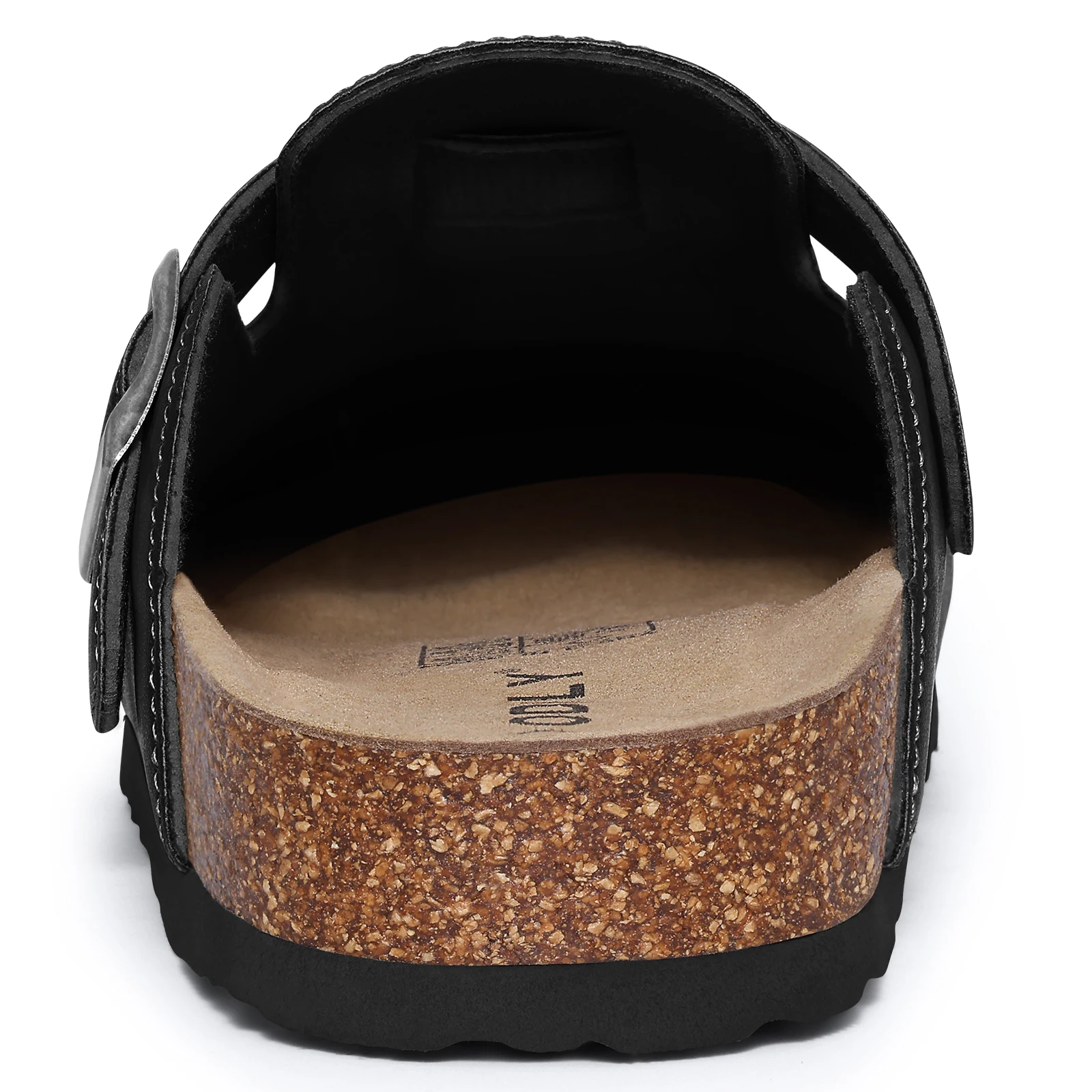 Vegan Leather Mules With Cork Insole, Arch Support, Slip-On Clogs For Outdoor_voghion.com
