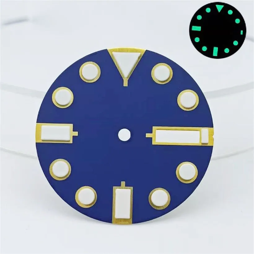 

28.5mm Night Light Watch Dial White Black Blue Green Suitable for NH36 Mechanical Movement Watch Accessories Repair Parts
