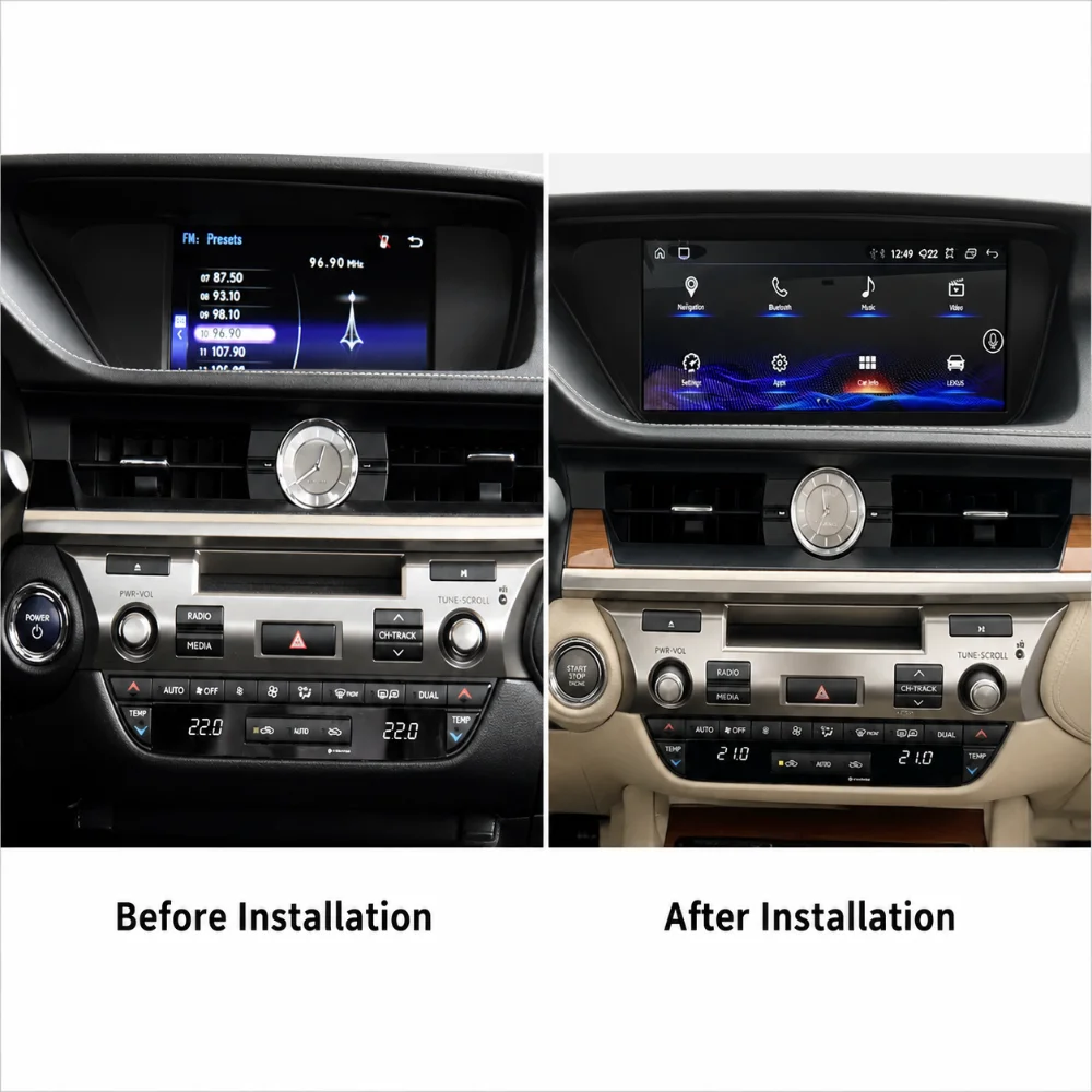 For Lexus ES 2013-2017 With Remote Touch Joystick 10.25 Inch Android Car Navigation, GPS, Bluetooth, WiFi, Wireless CarPlay