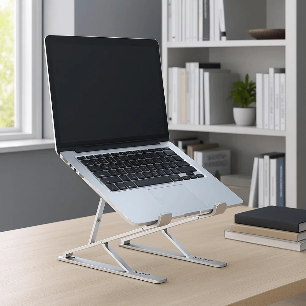 Durable Adjustable Laptop Stand Double Layer Foldable Notebook Holder Ventilation Notebook Support Holder Desktop
