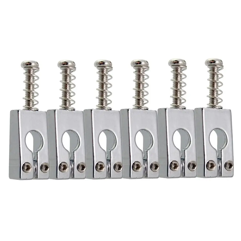 6 pcs Guitar Rollers Saddle Bridge String Saddles Stringed Instruments For Electric Guitar