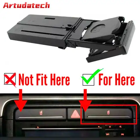 Artudatech Front Dash Car Cup Holder Sliding 8E1862534K For Audi A4 B6 B7 2002-2008