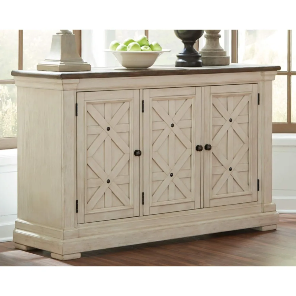 Bolanburg French Country Dining Room Server, Two-tone White & Brown