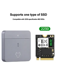 M.2 NVMe 2230 Hard Drive Box USB3.2 Gen2 Hard Disk Box Plug and Play Mobile Solid State Disk Case Aluminum Alloy for M2 2230 SSD