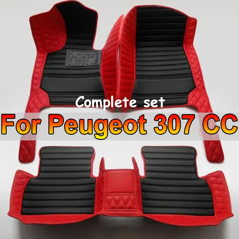 Car Floor Mats For Peugeot 307 CC 2003-2010 DropShipping Center Interior Accessories 100% Fit Leather Carpets Rugs Foot Pads